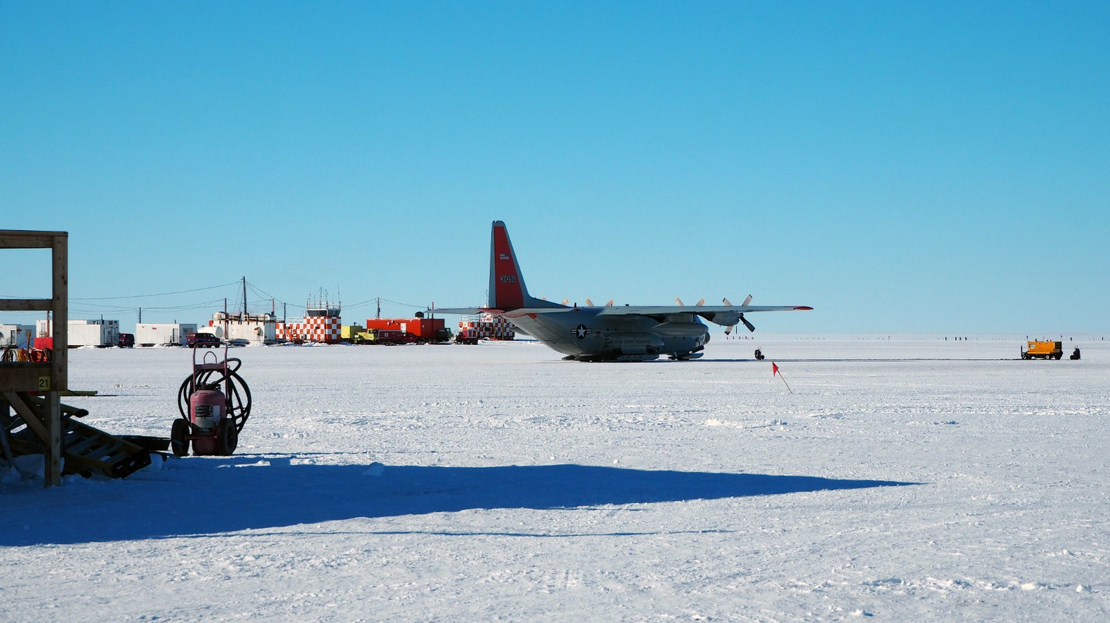 The Williams air field off Ross Island. It serves as Antarctica’s ...