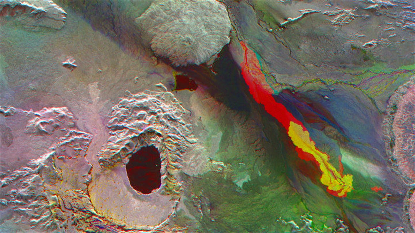 TerraSAR-X image shows spread of lava at Bardarbunga