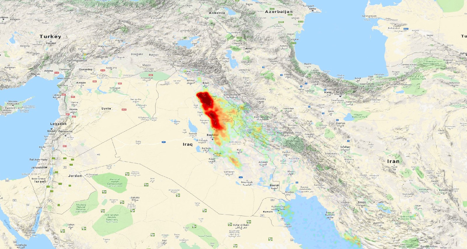 Explosion of a sulfur plant in Iraq