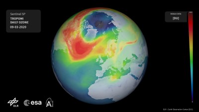 Unusual ozone hole over the Artic