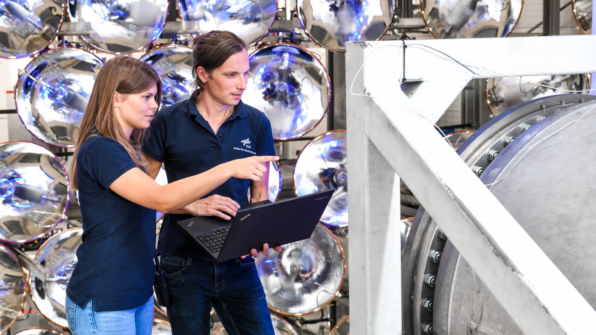 Researchers analysing a reactor in the Synlight