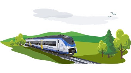 Illustration of a Hydrogen train