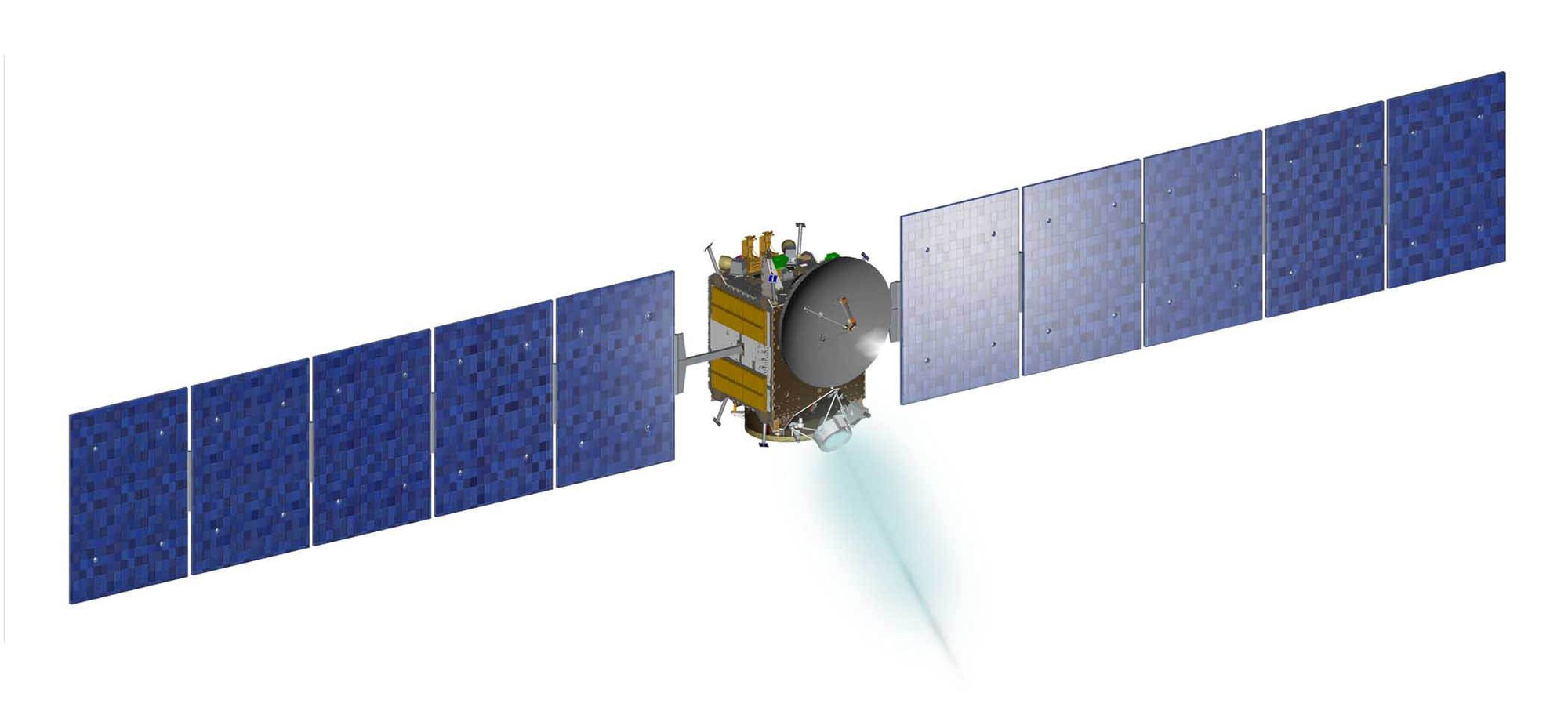 Dawn spacecraft with ion engine