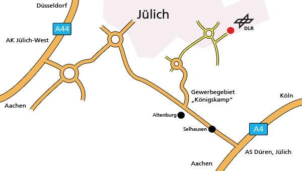 DLR Jülich - How to find us