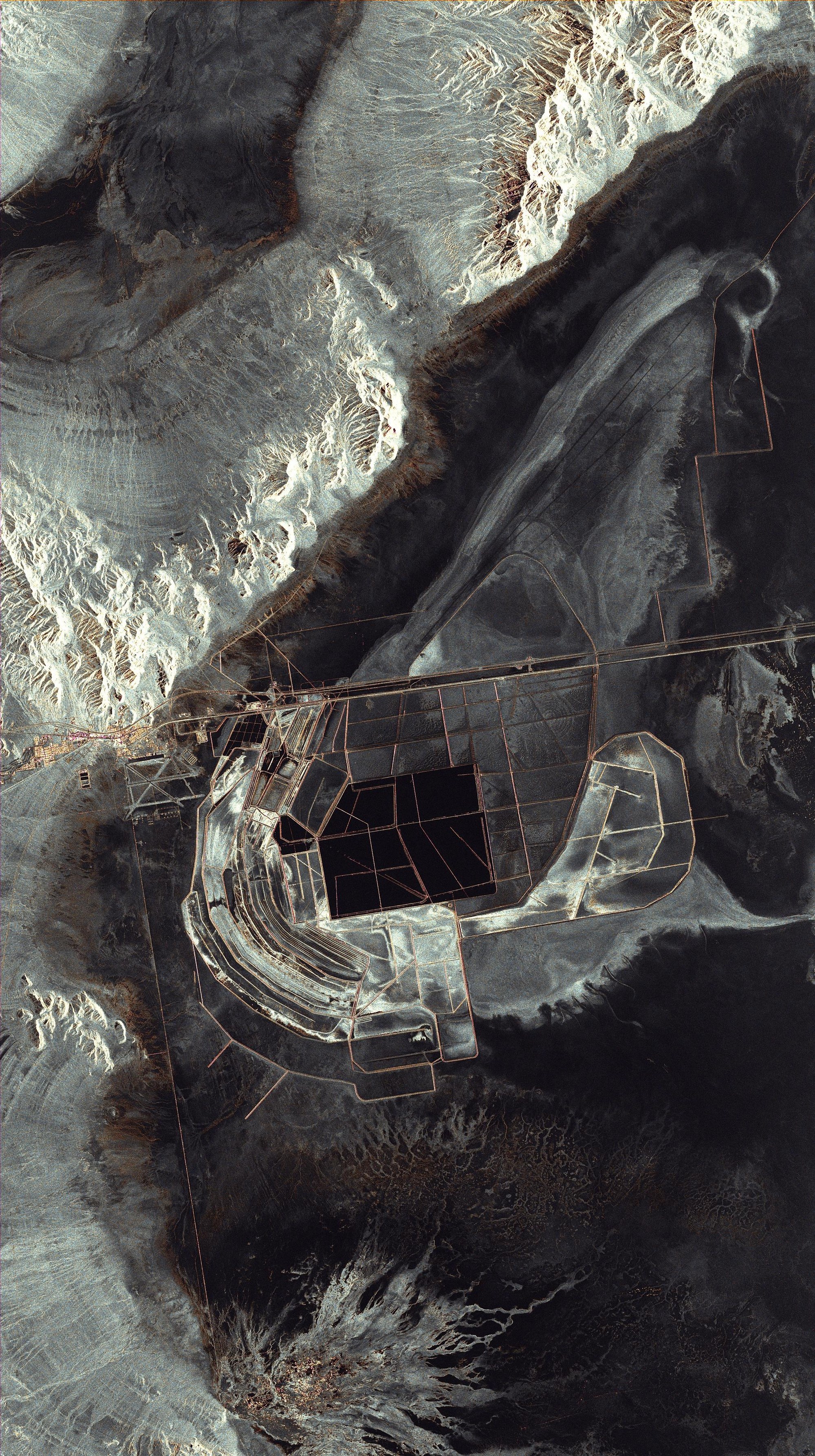 TerraSAR-X radar satellite image of salt flats