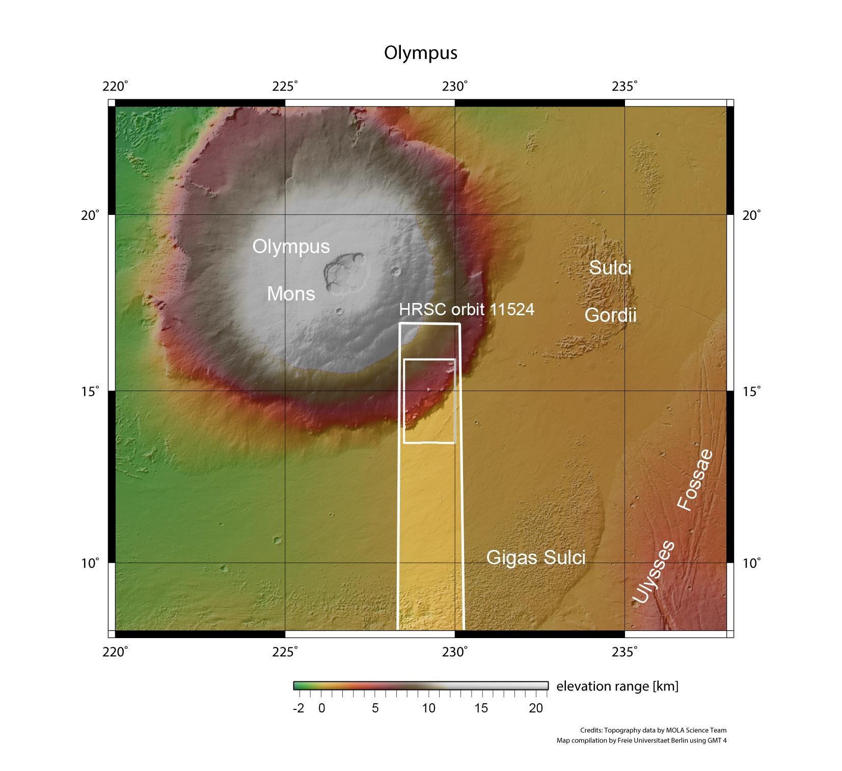 Topographic Map Of Olympus Mons   Image 2000 18045249f672ed874c1ef7d2a7dfadba 