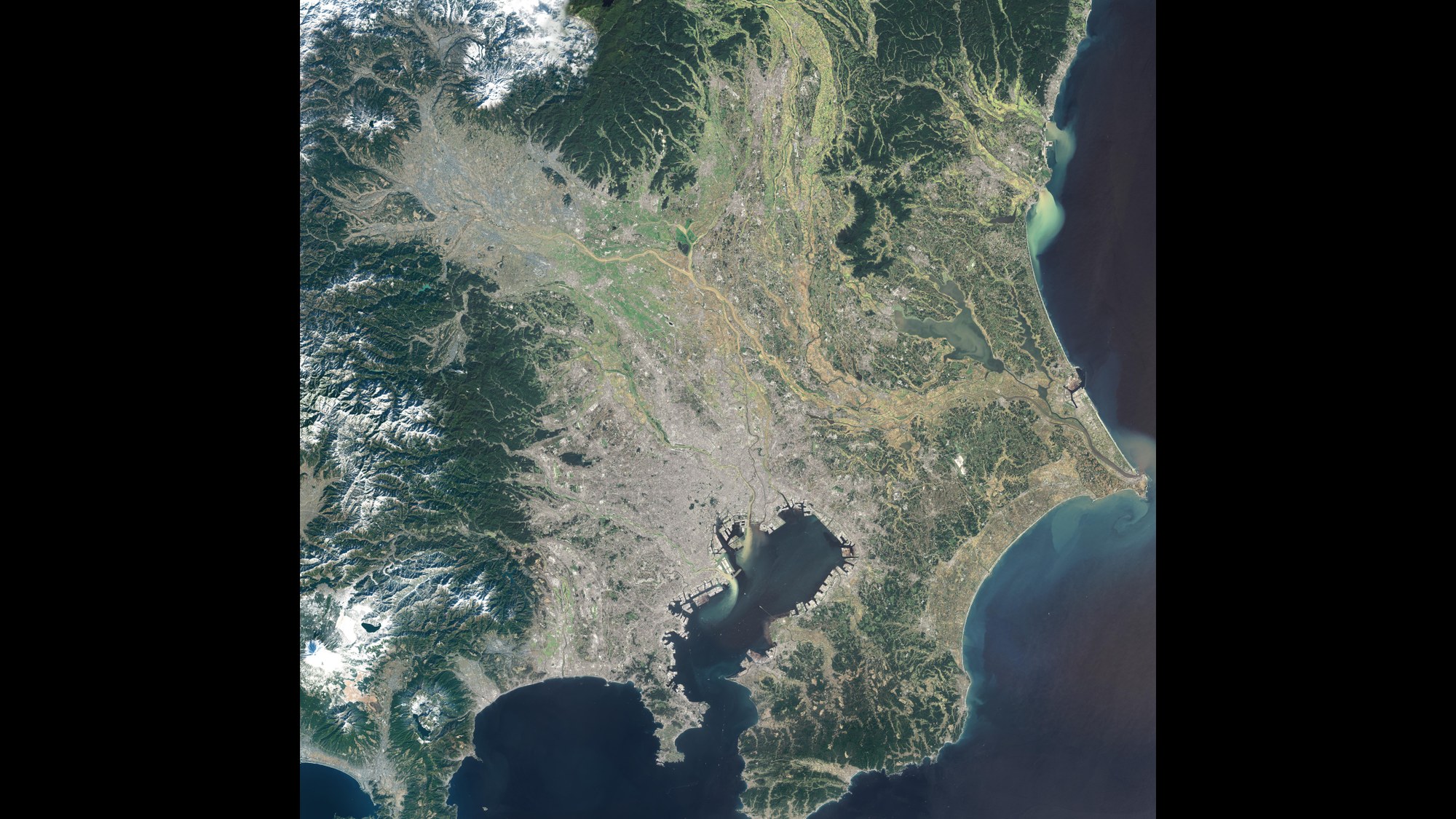Optical satellite images of Tokyo