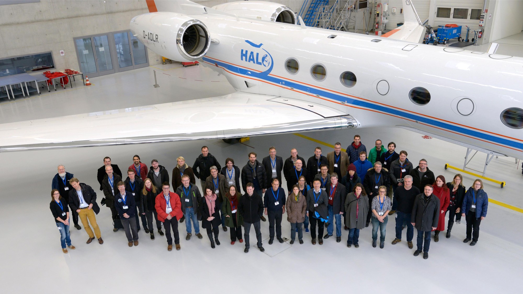 Scientists with the HALO research aircraft