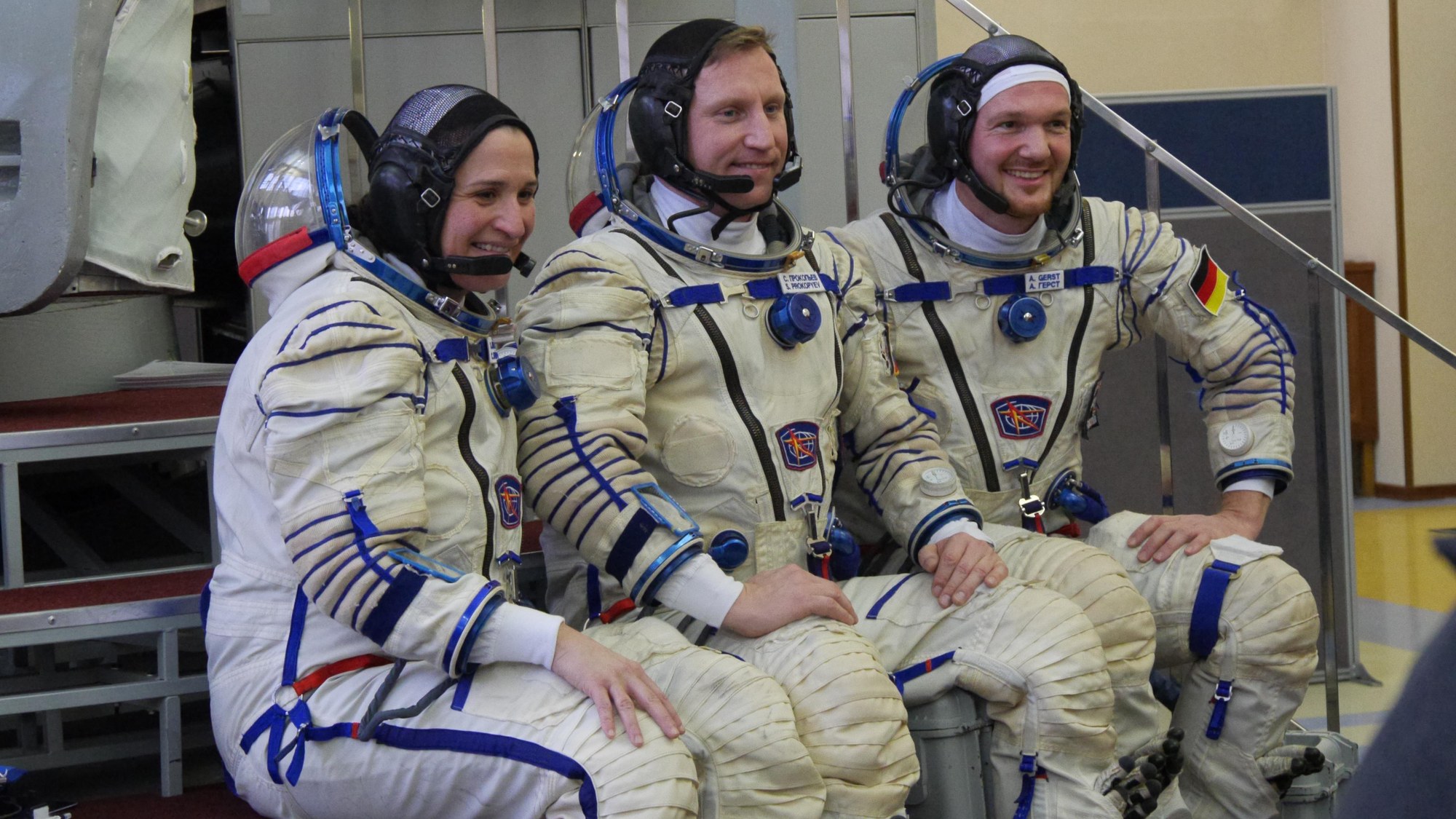 Ready for the mission - the crew of Expedition 56/57