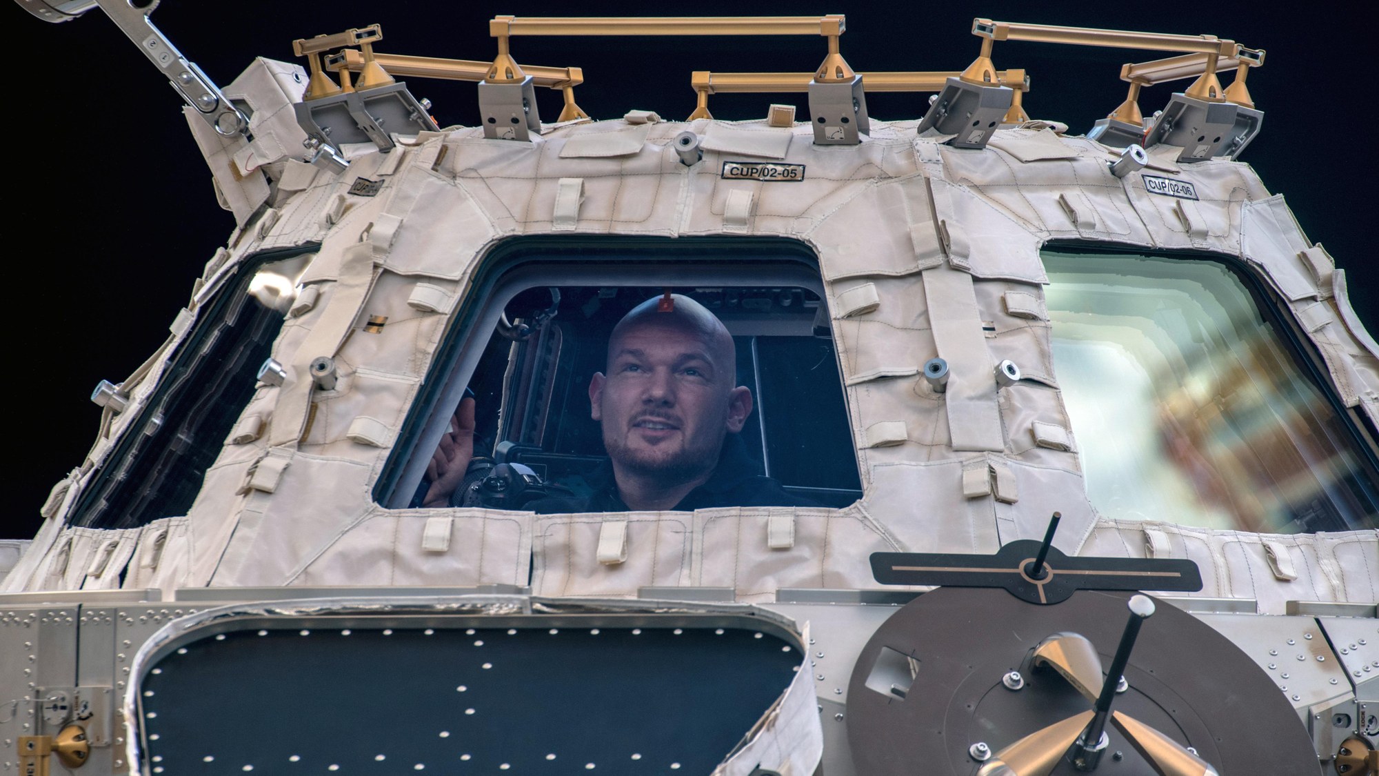 Alexander Gerst in the Cupola