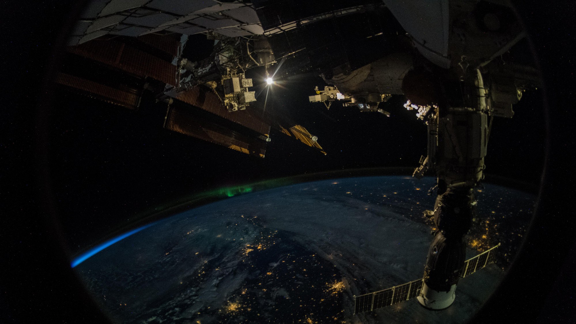 View of Earth at night