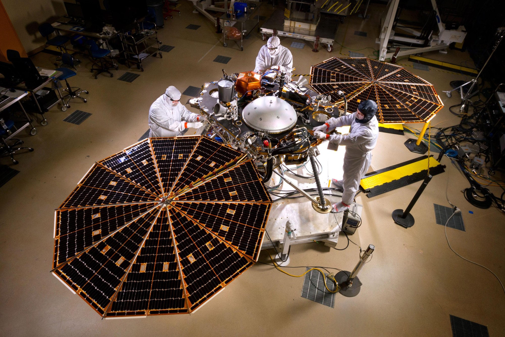 The InSight lander nearing its completion