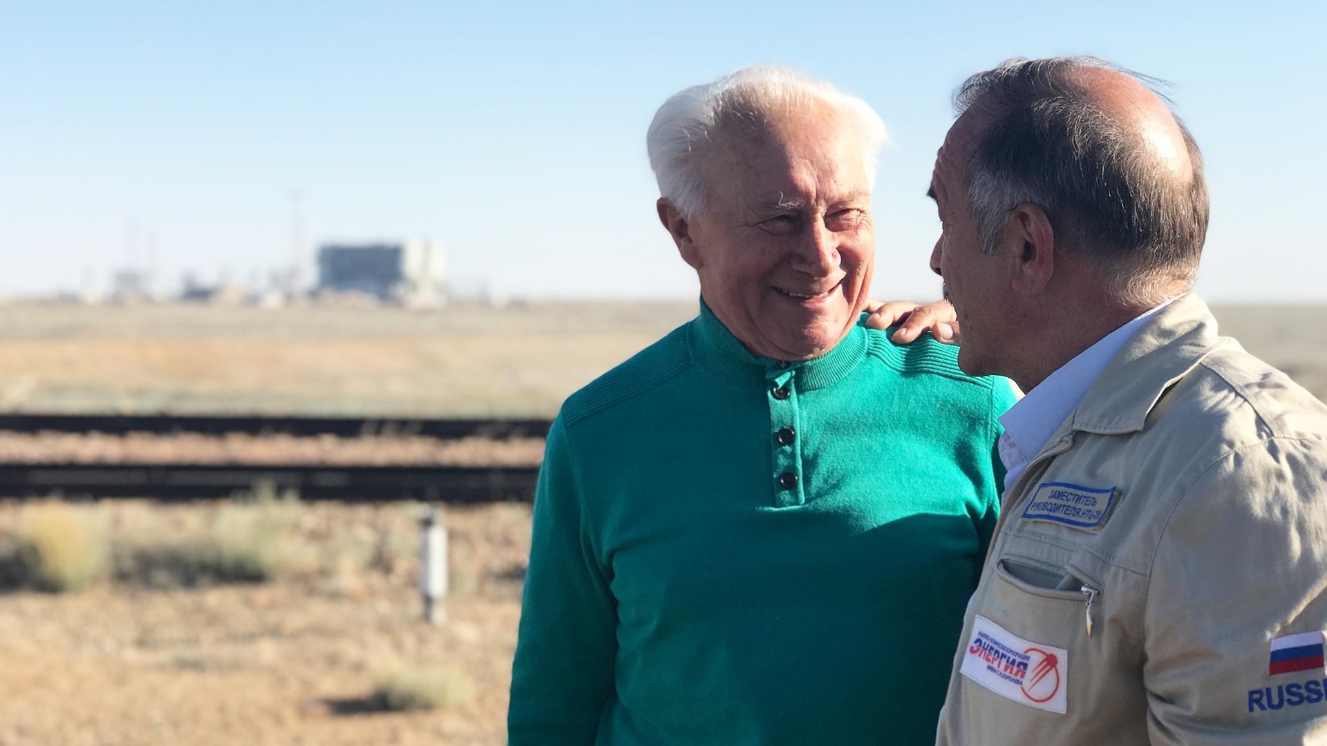 A warm reunion with cosmonaut Vinogradov