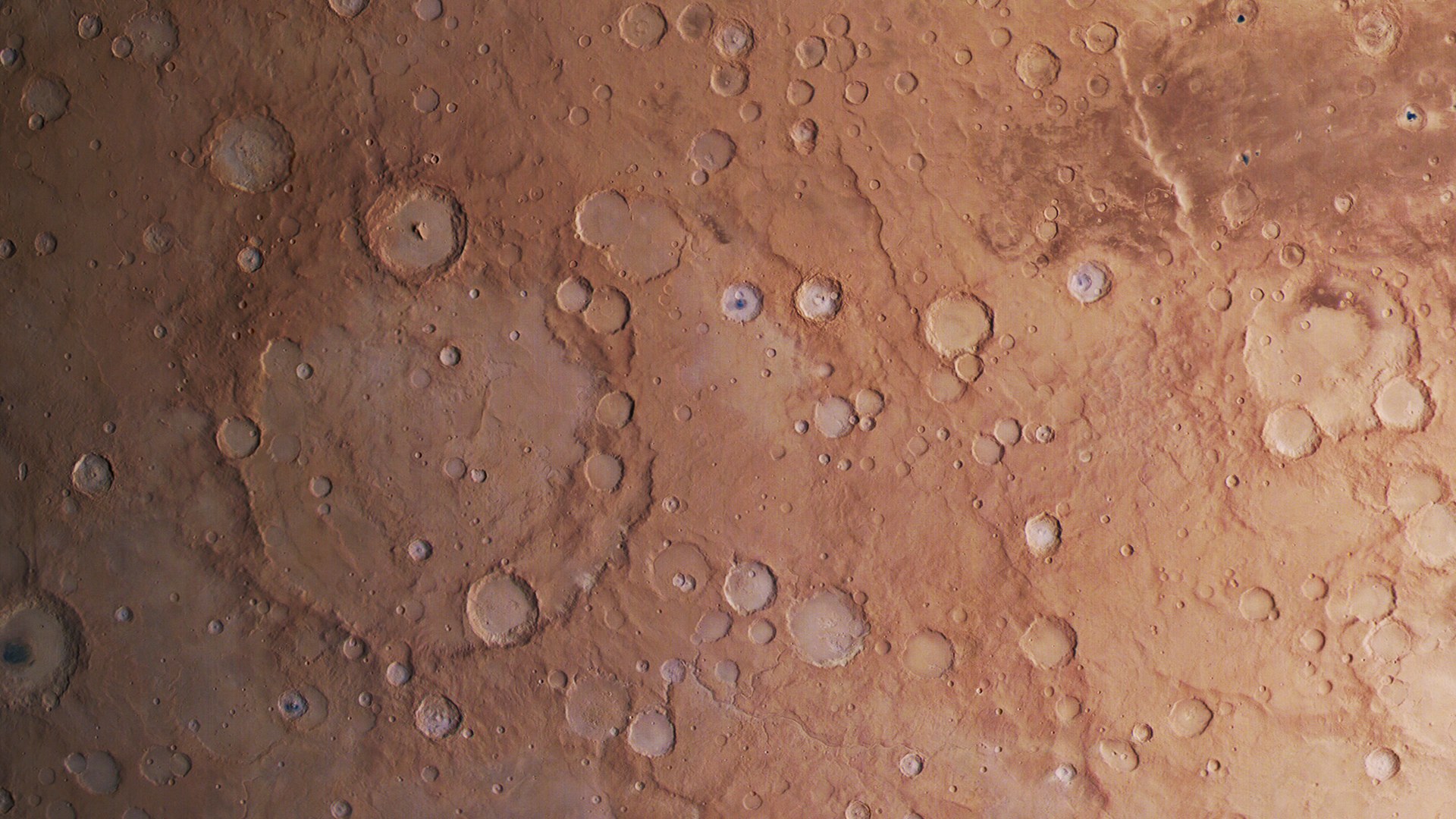 Cassini Crater in the southern Martian highlands