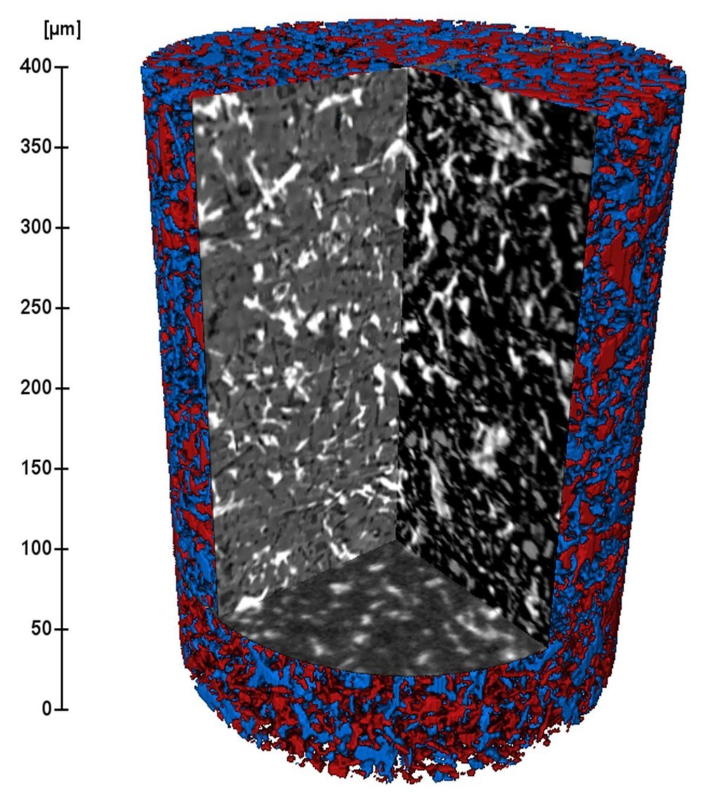 CT of the internal structure of a complex material