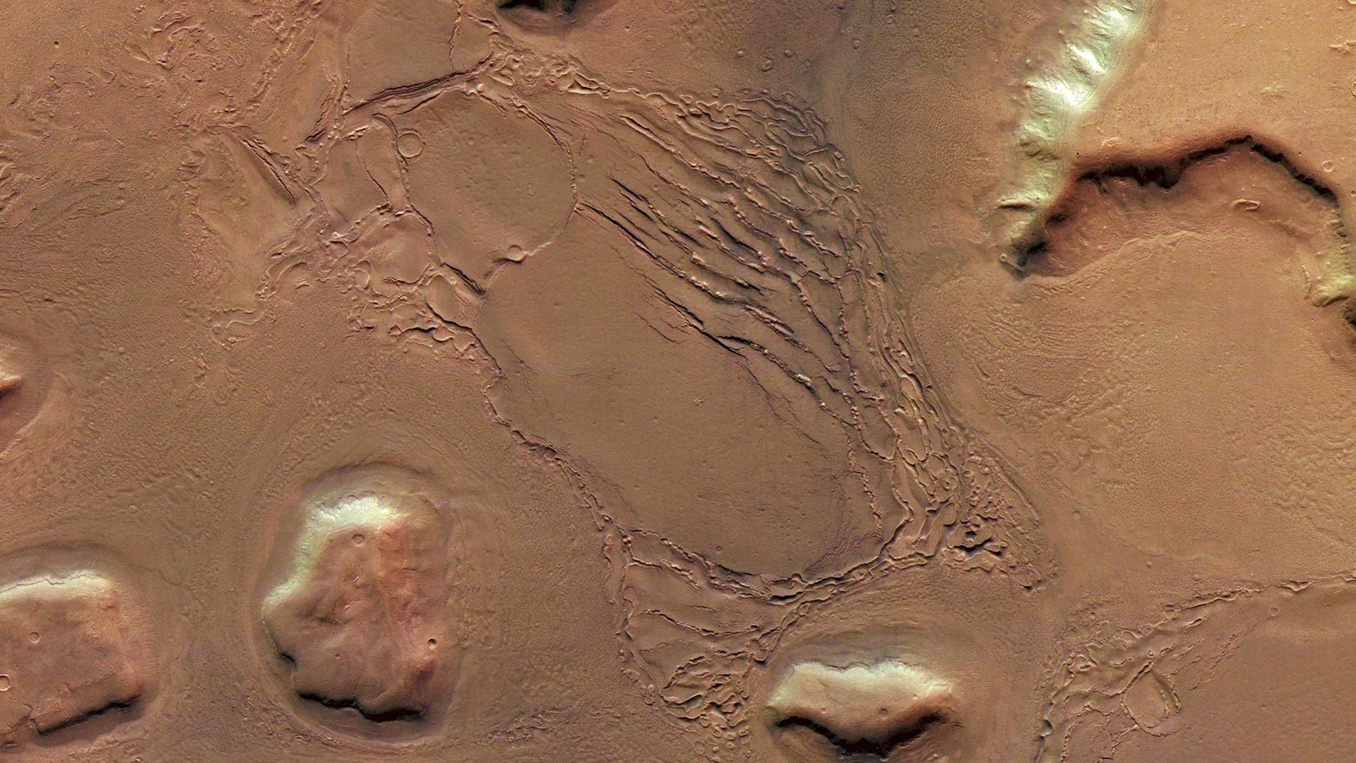 Image Detail 1: Remnants of glaciations in Deuteronilus Mensae