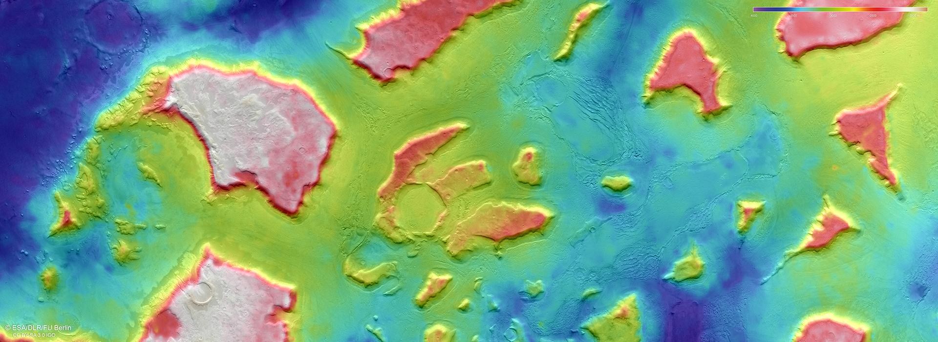 Topographic image map of the northern part of Deuteronilus Mensae