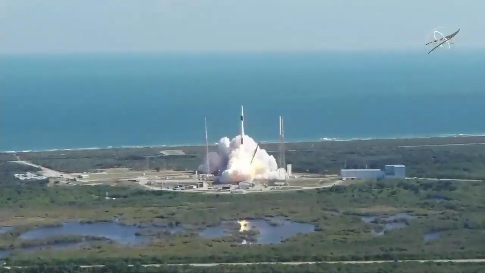 Launch of SpaceX-19 with CIMON-2