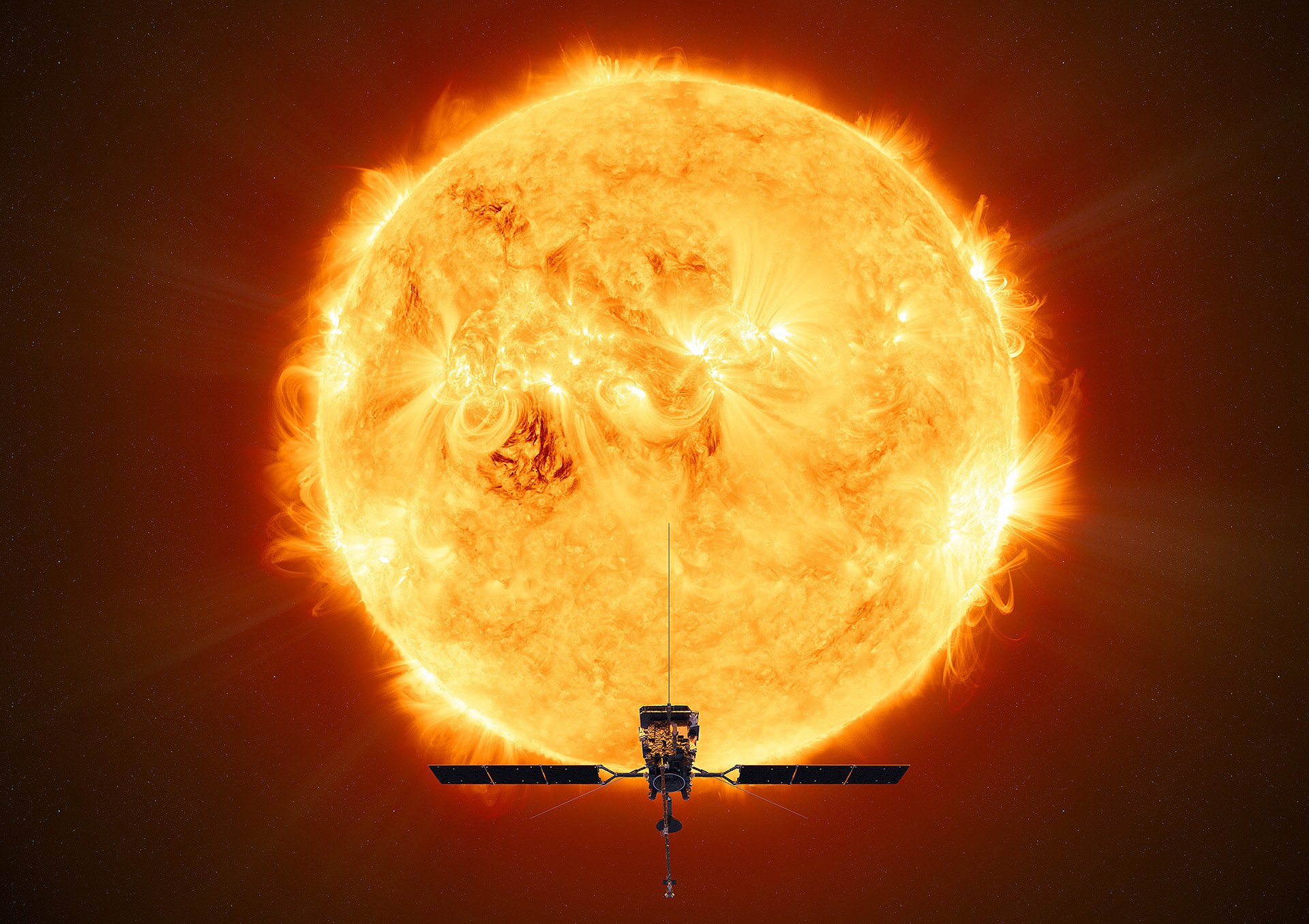 Artist's impression of Solar Orbiter in its target orbit
