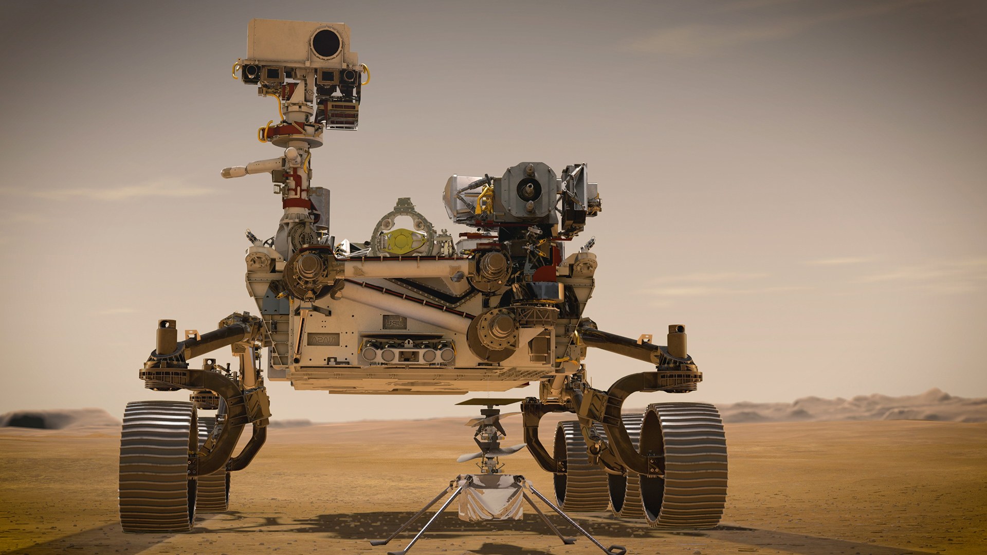 Mars rover Perseverance and helicopter Ingenuity