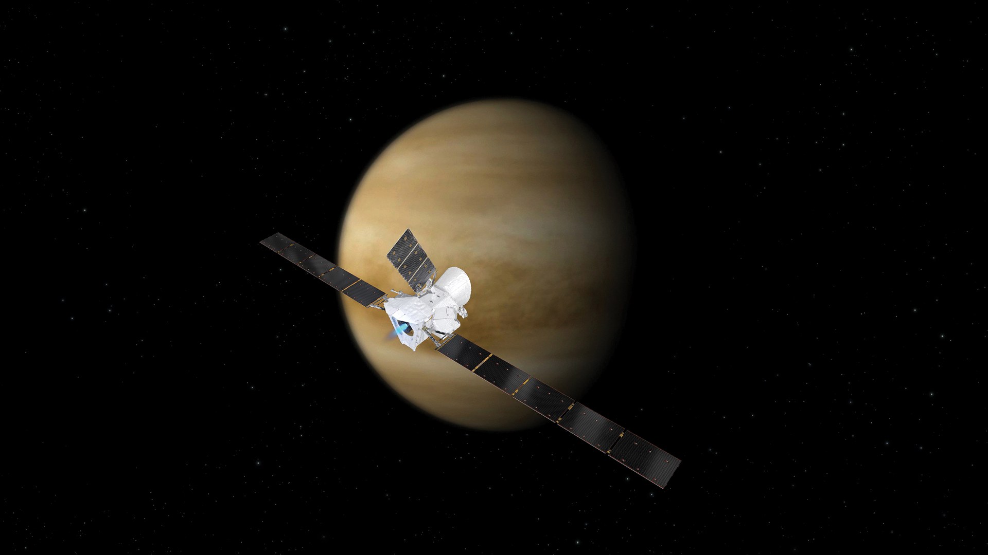 First Venus flyby of BepiColombo on the way to Mercury