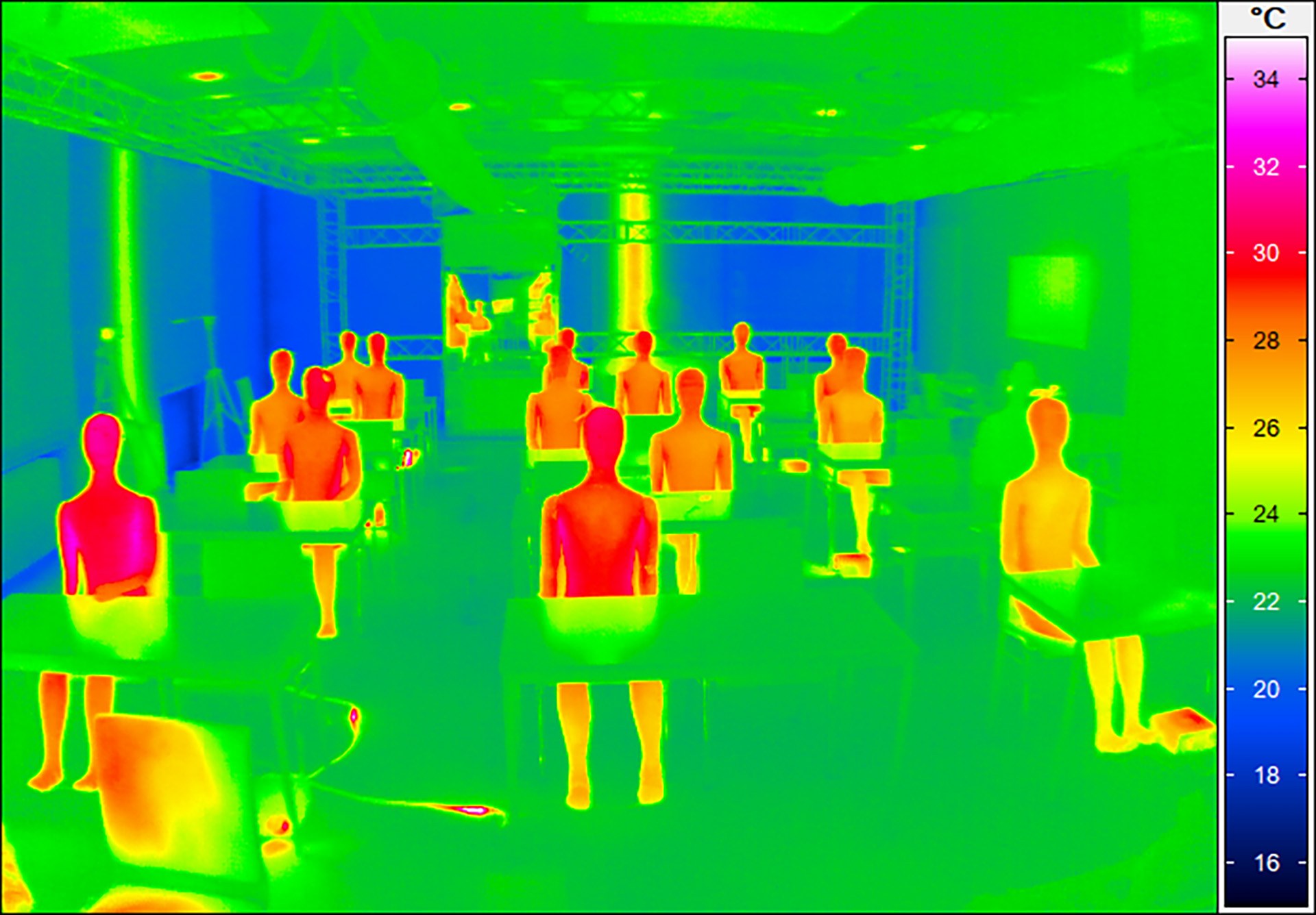 Thermal image of the test room.