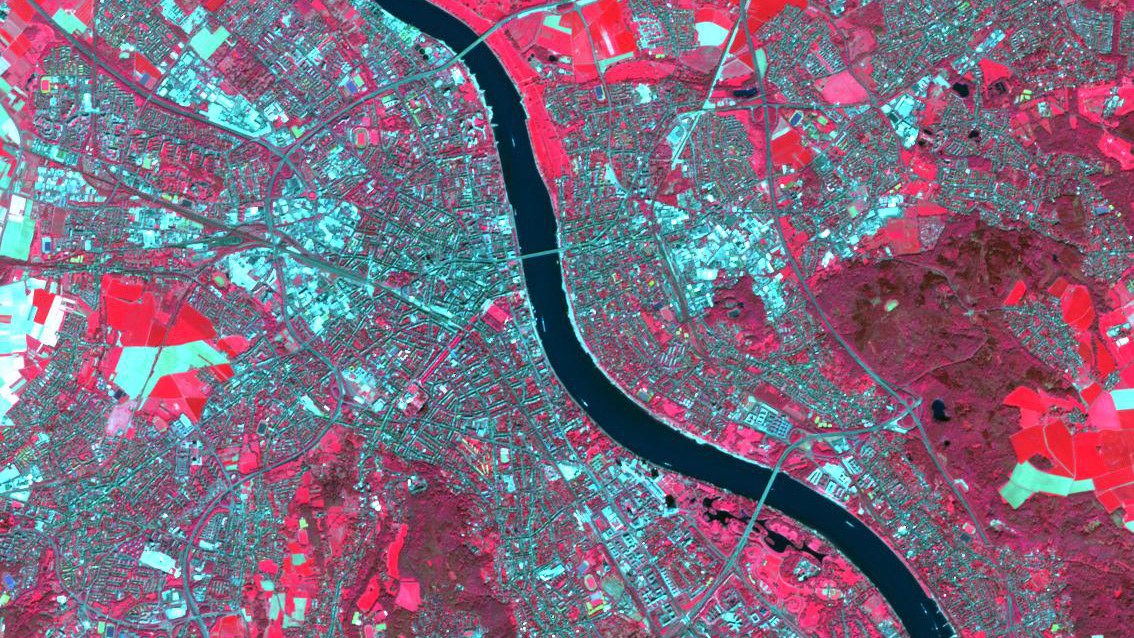 False colour image of Bonn