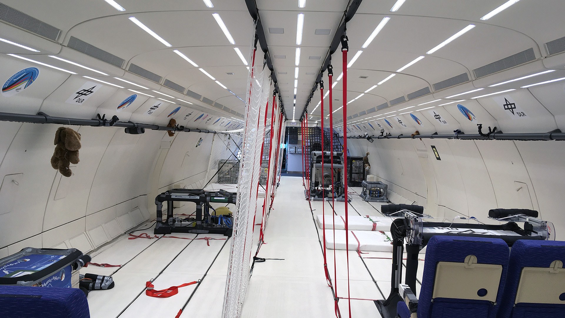 Experiments inside the aircraft