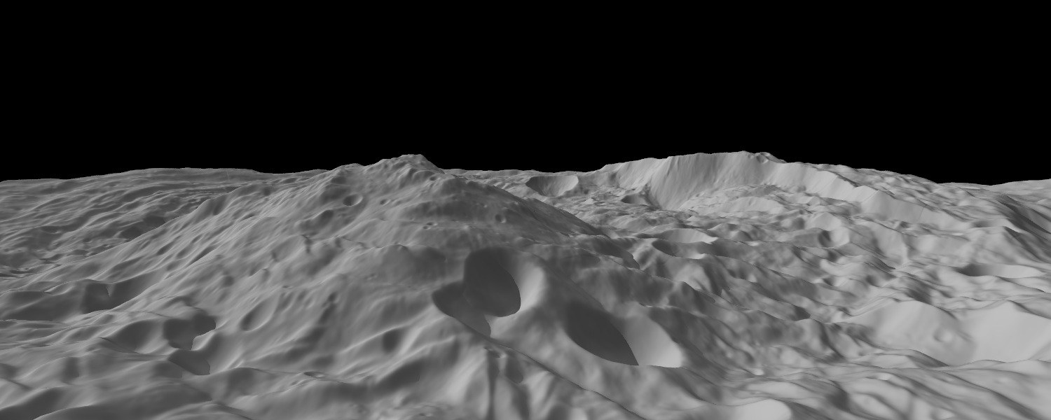 Exciting landscapes at Vesta's south pole