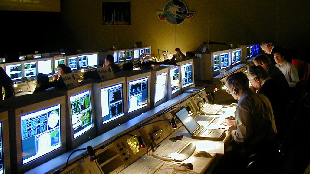 GRACE control room at DLR in Oberpfaffenhofen