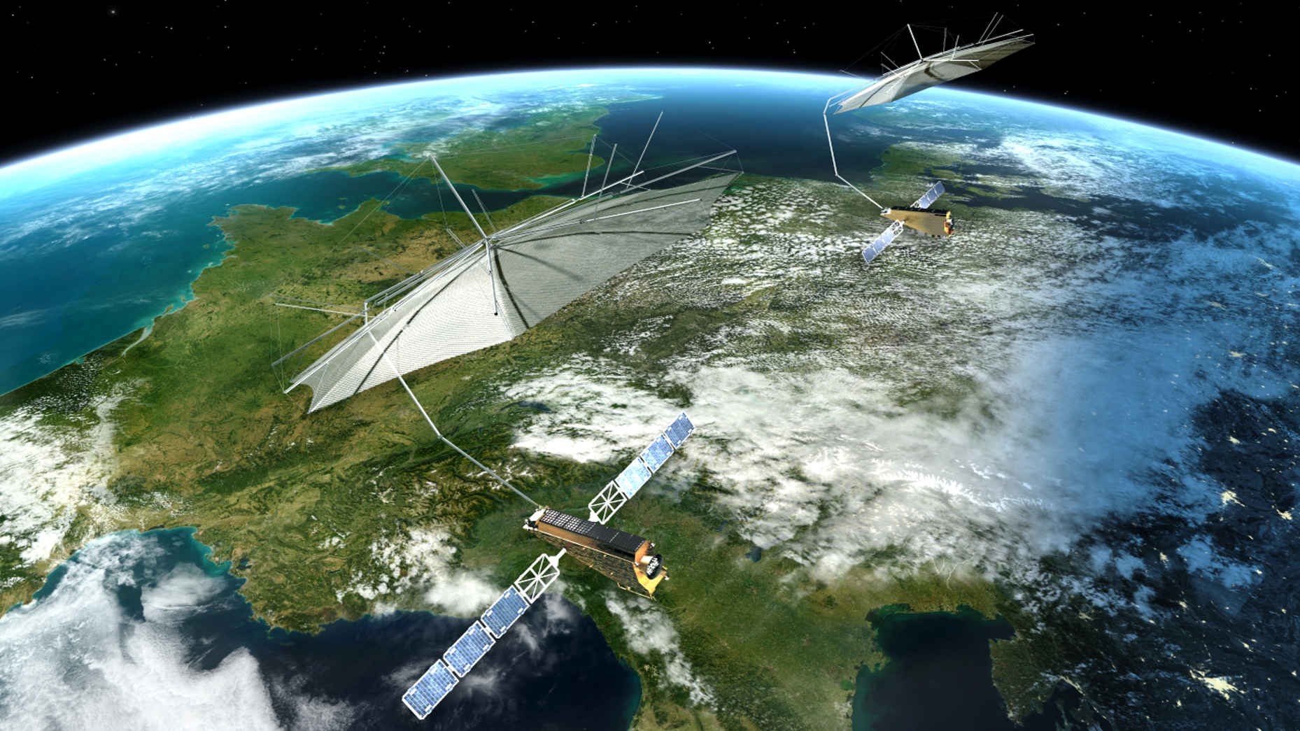 Artist's impression of the Tandem-L satellites in orbit