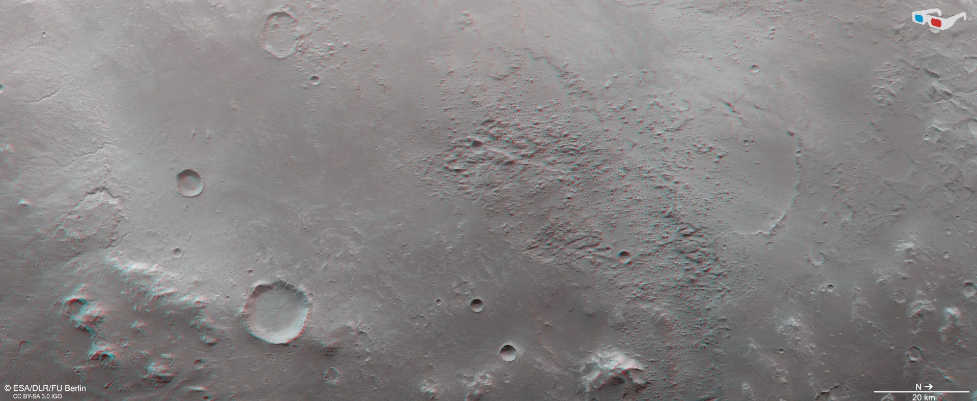 Anaglyph image of the 'Holden Basin'