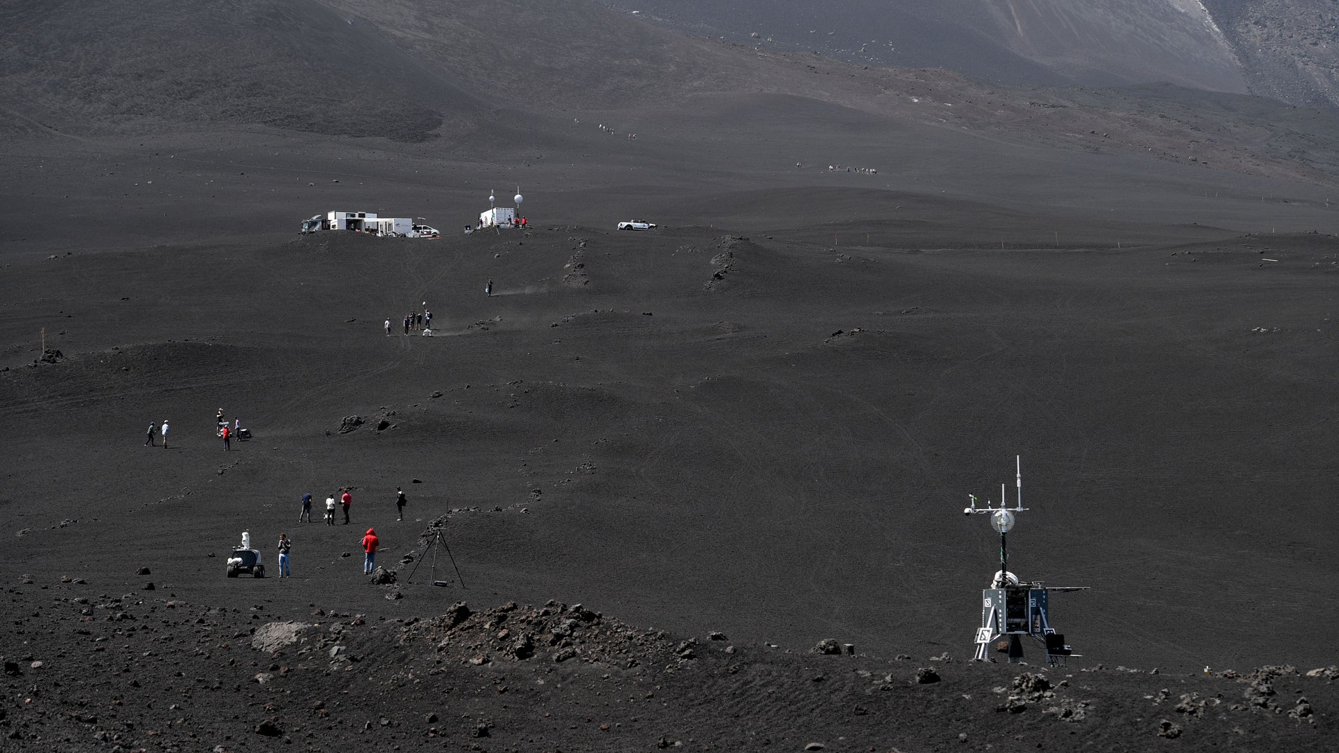 Base Camp on the Mount Etna volcano