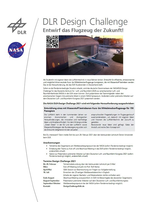 Preview image – NASA/DLR Aeronautical Design Challenge 2021