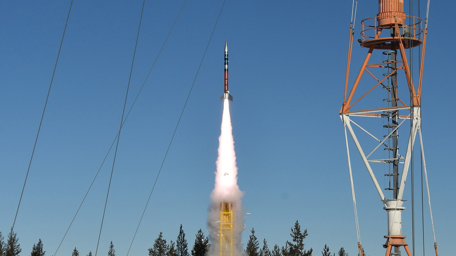 Sounding rockets are launched from the Kiruna rocket range in northern Sweden