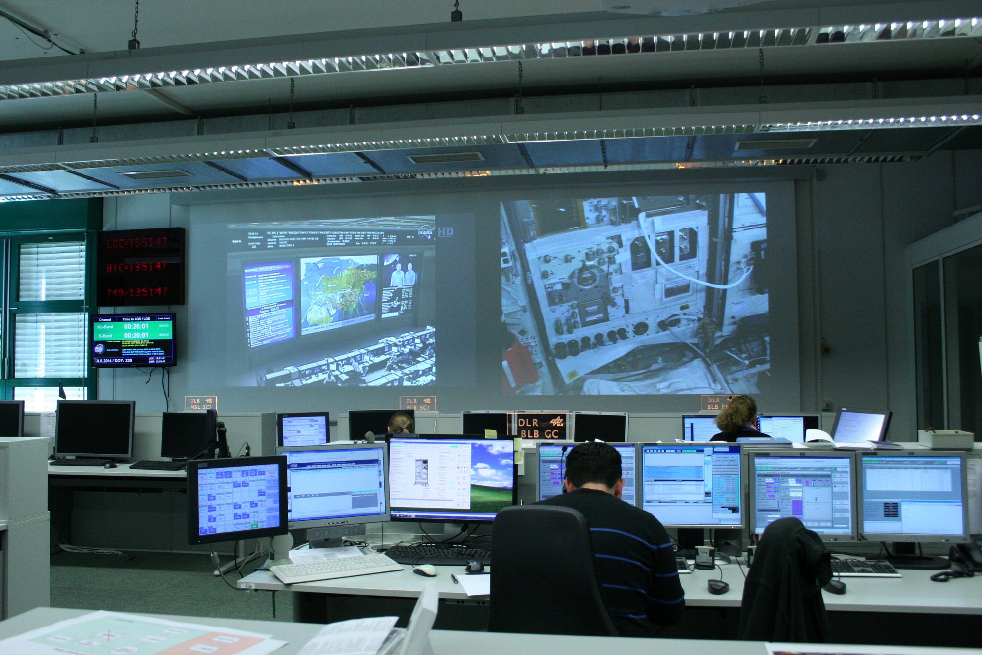 International Space Station (ISS) experiments operated from the Large Control Room