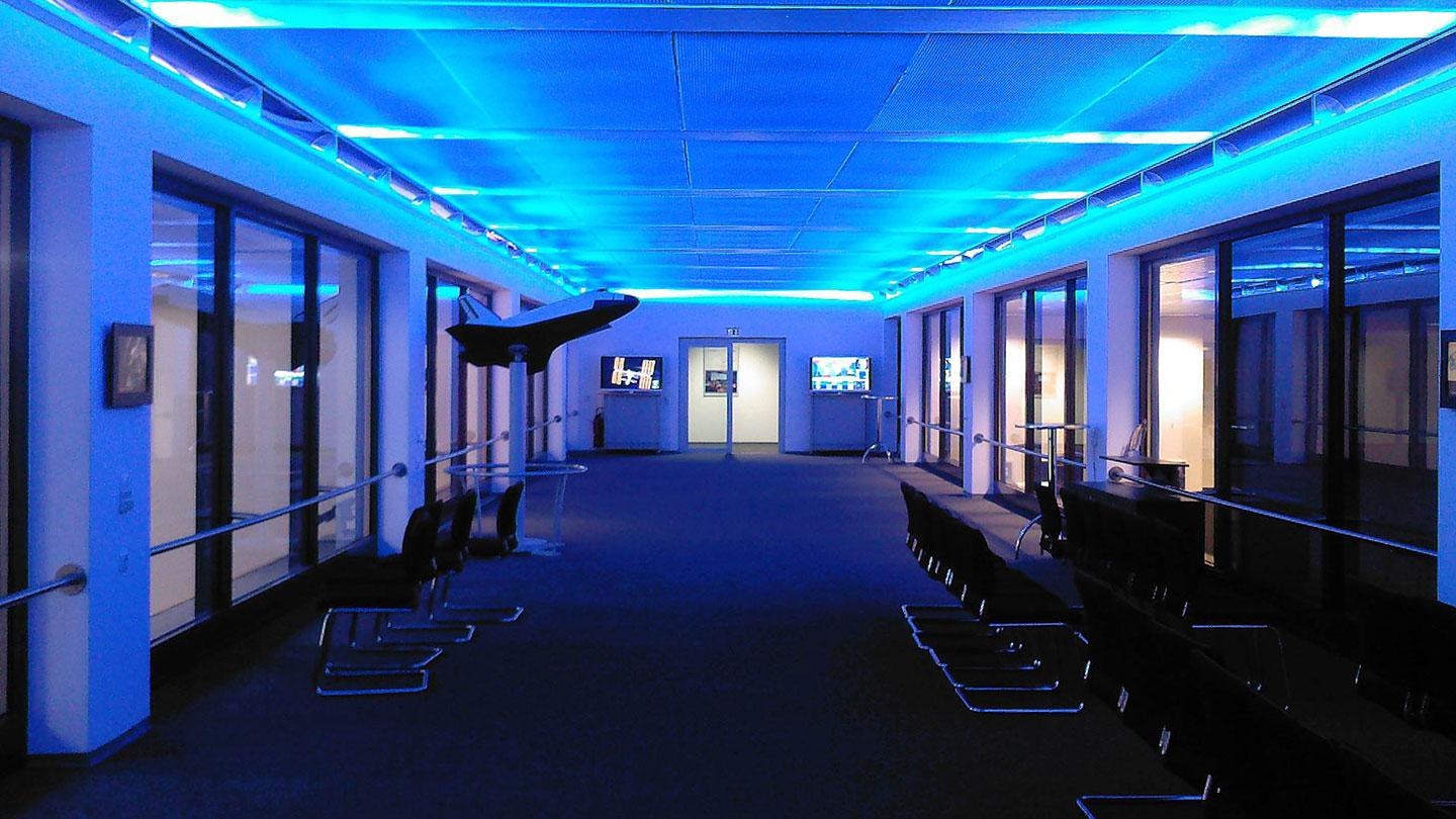 Visitor area at the German Space Operations Center