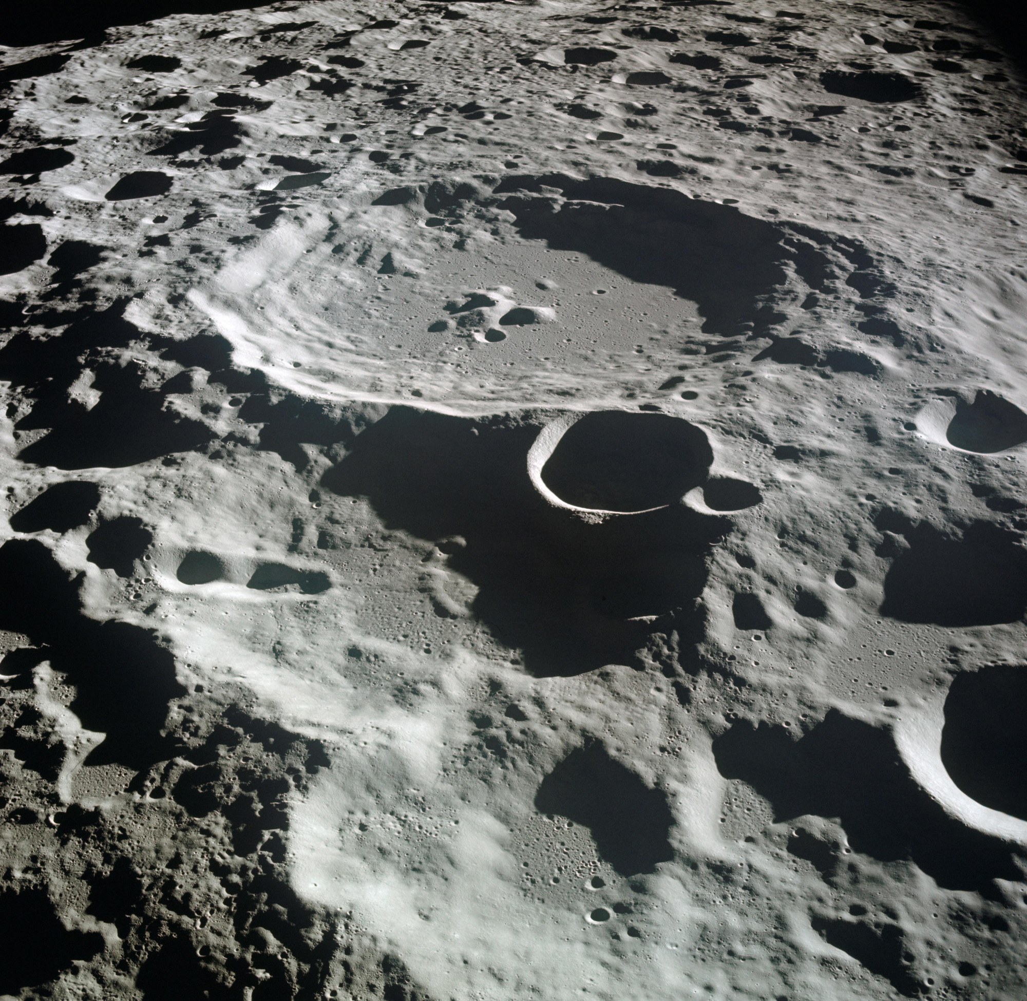 Apollo 11: Crater on the Moon