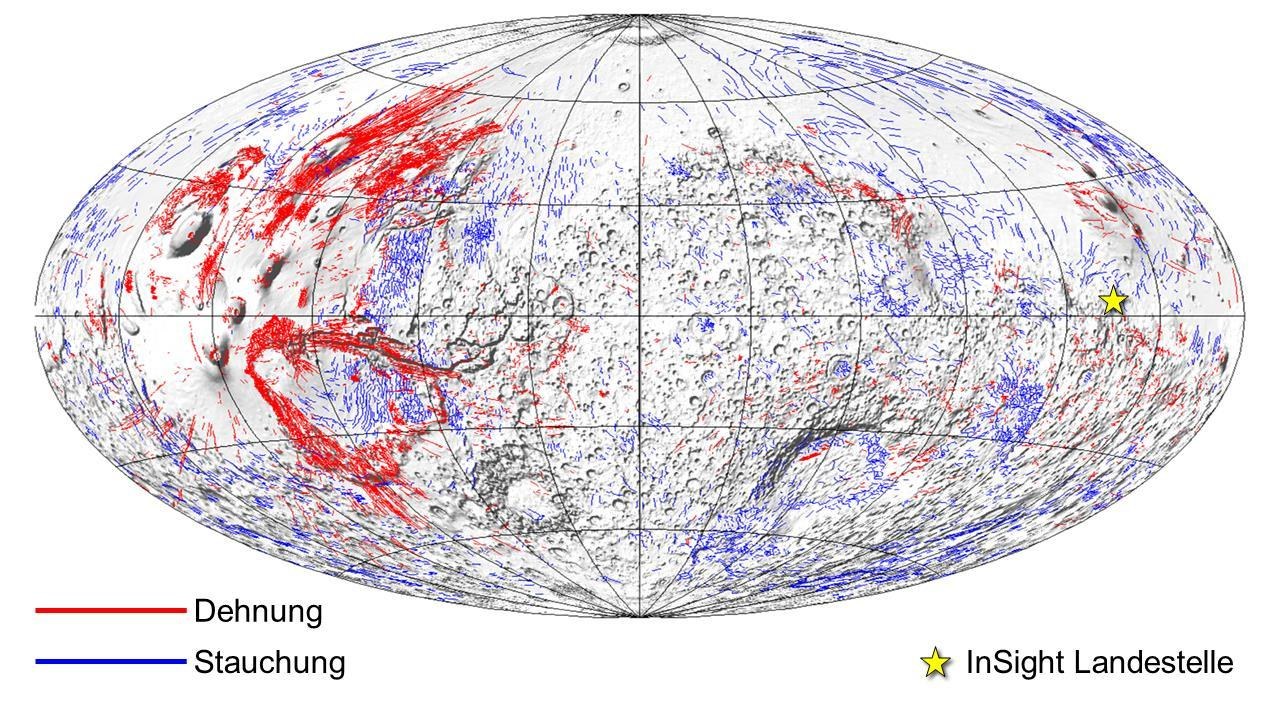 Tectonic map of Mars