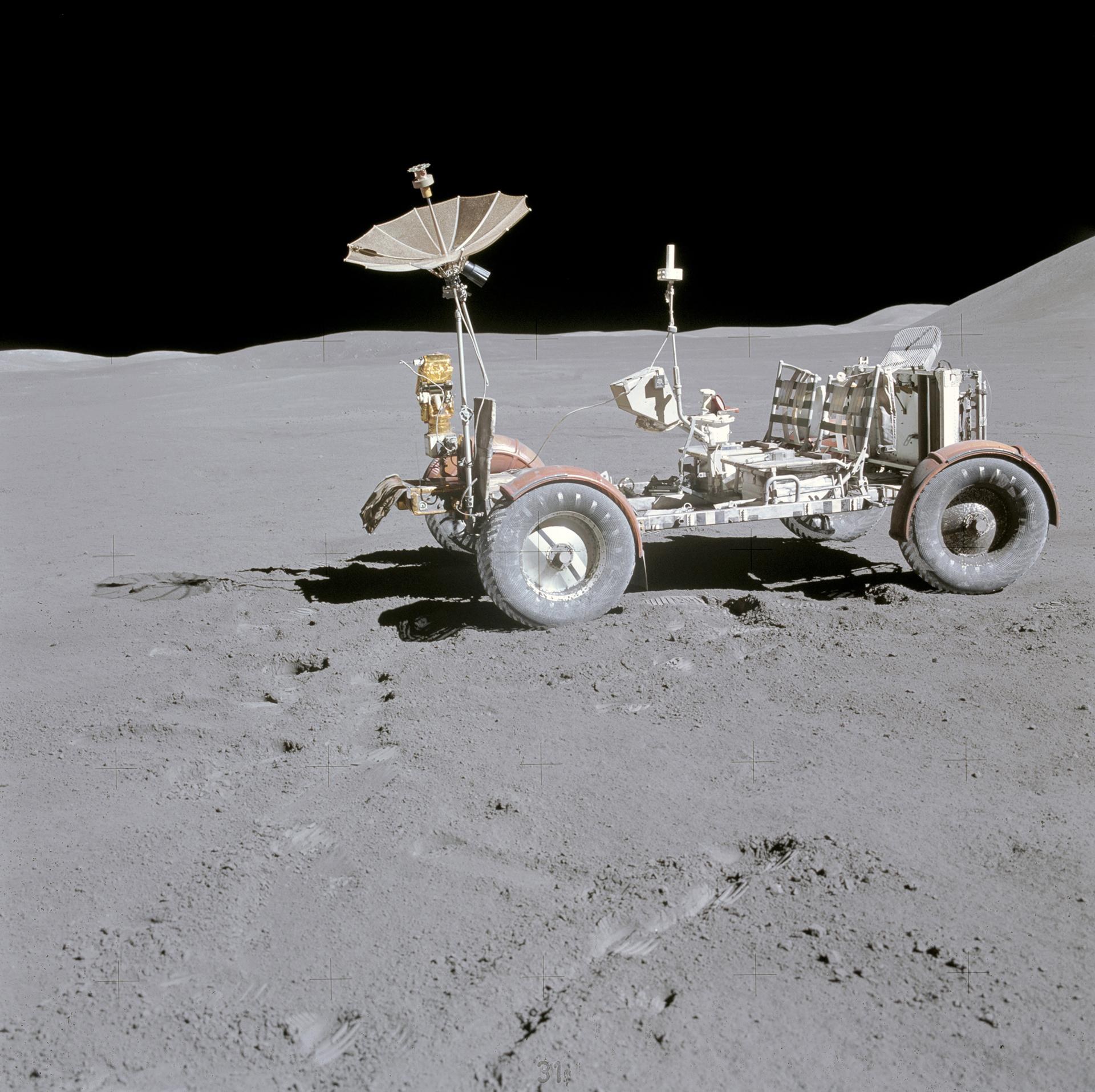 The lunar rover at the Hadley Apennine landing site