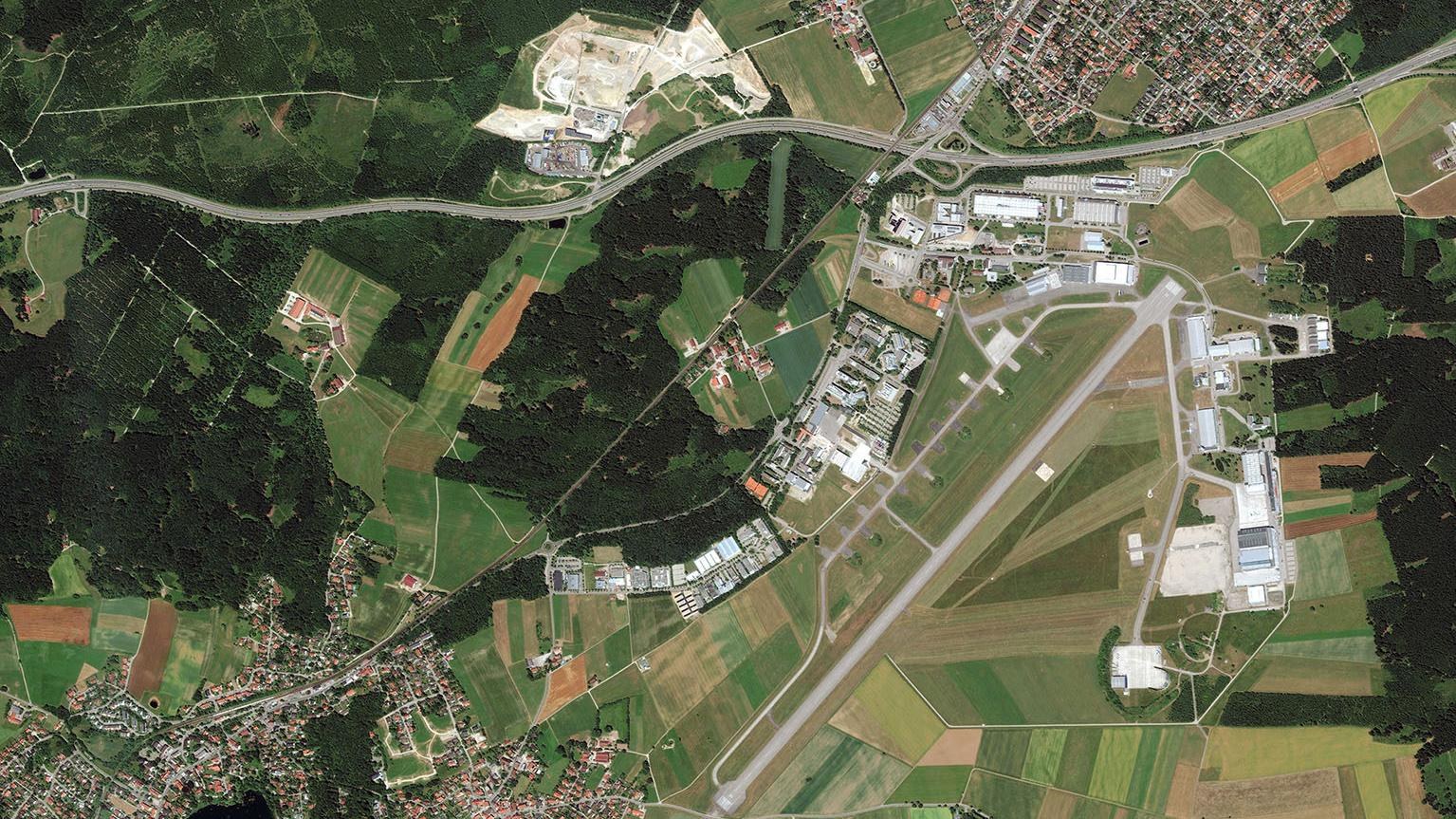 Aerial view of the DLR site in Oberpfaffenhofen.