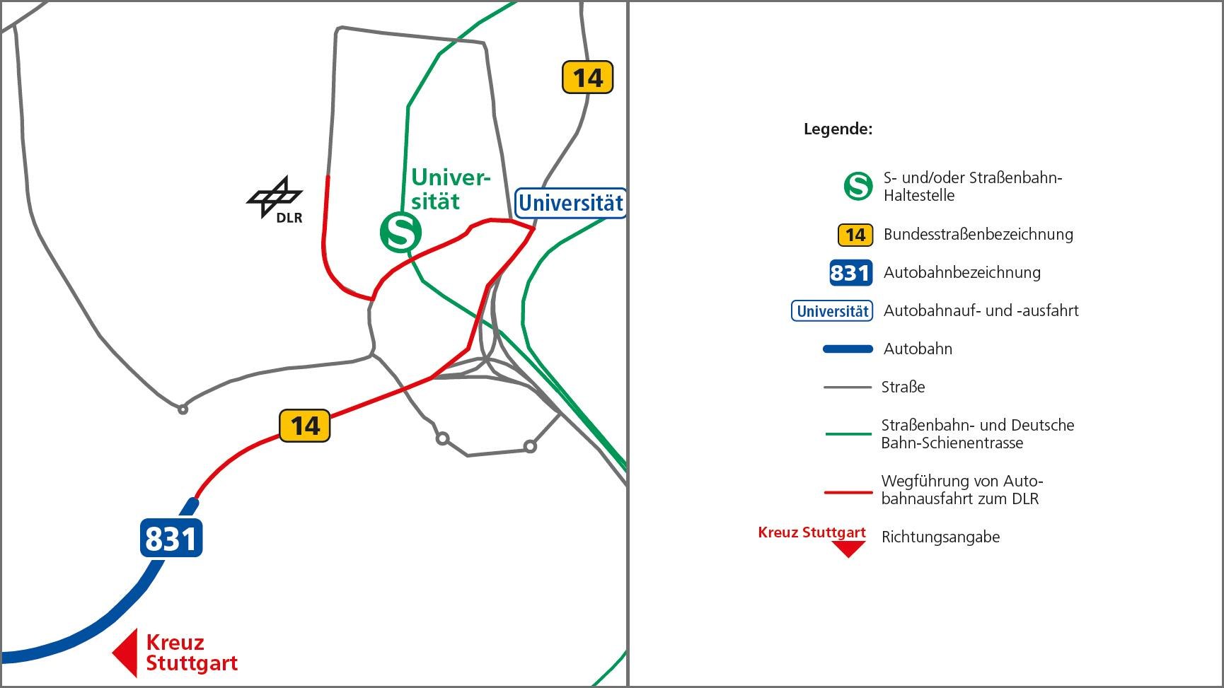 DLR site Stuttgart – How to find us