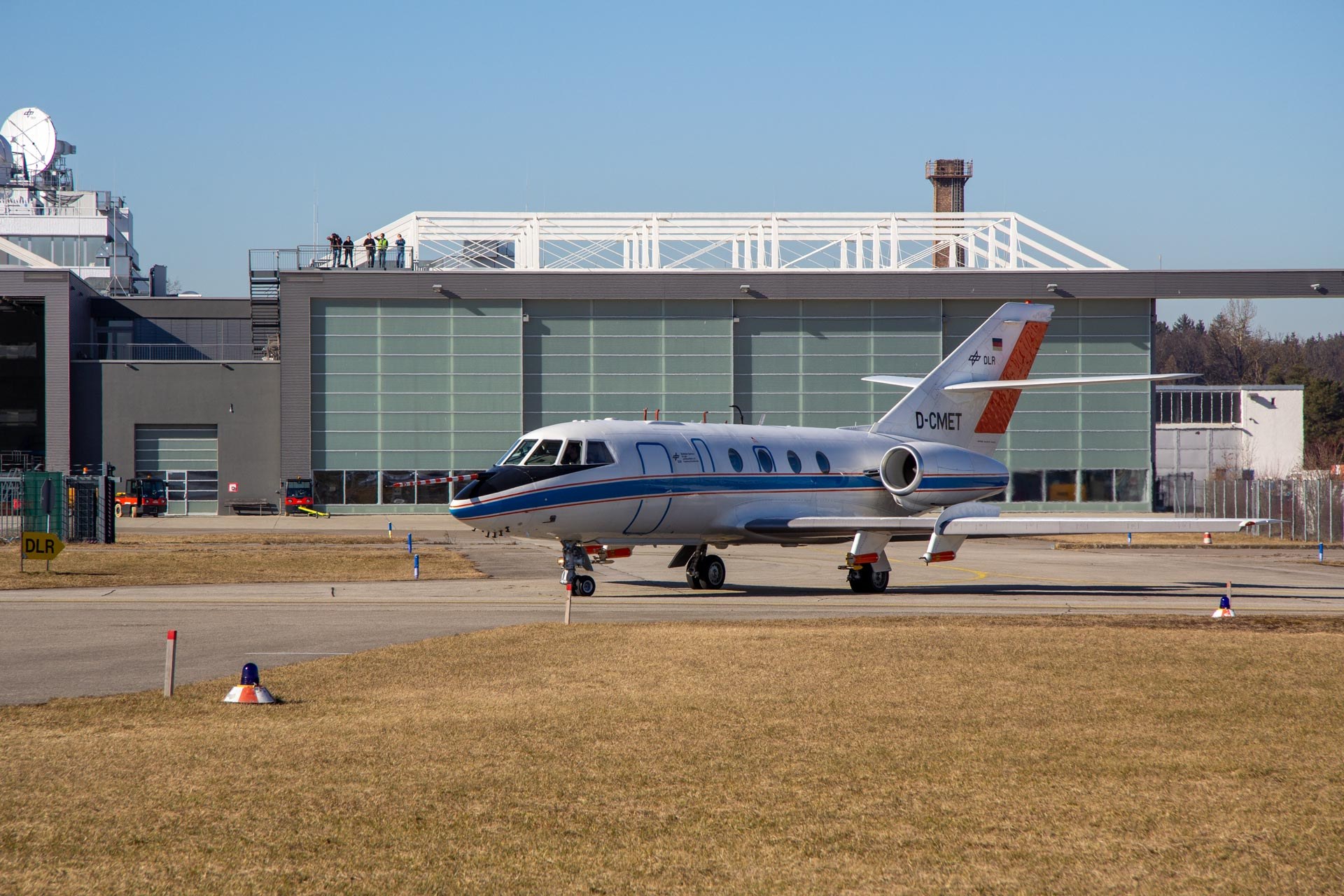 Falcon 20E on the tarmac in Oberpfaffenhofen