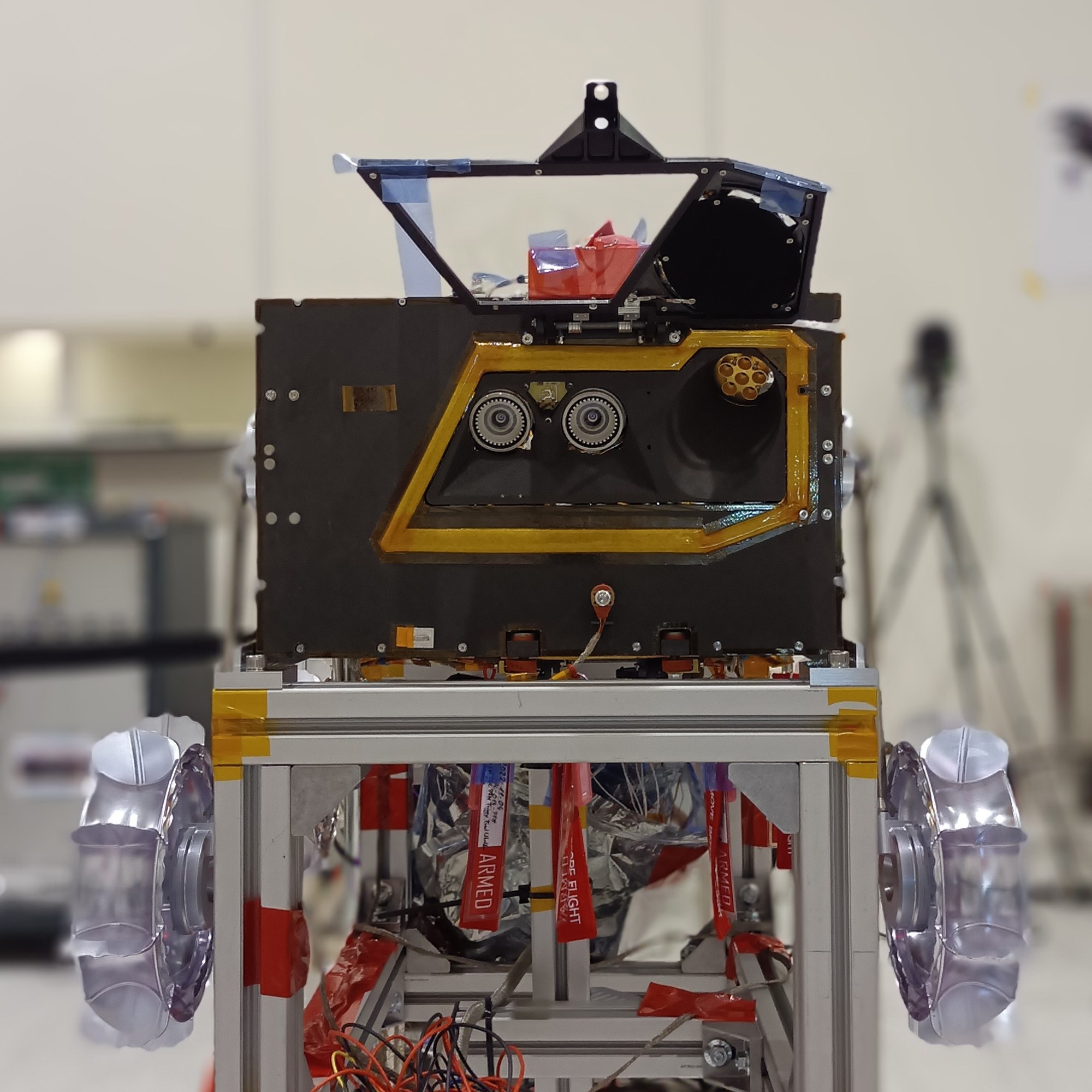 View of the rover's navigation cameras and spectrometer