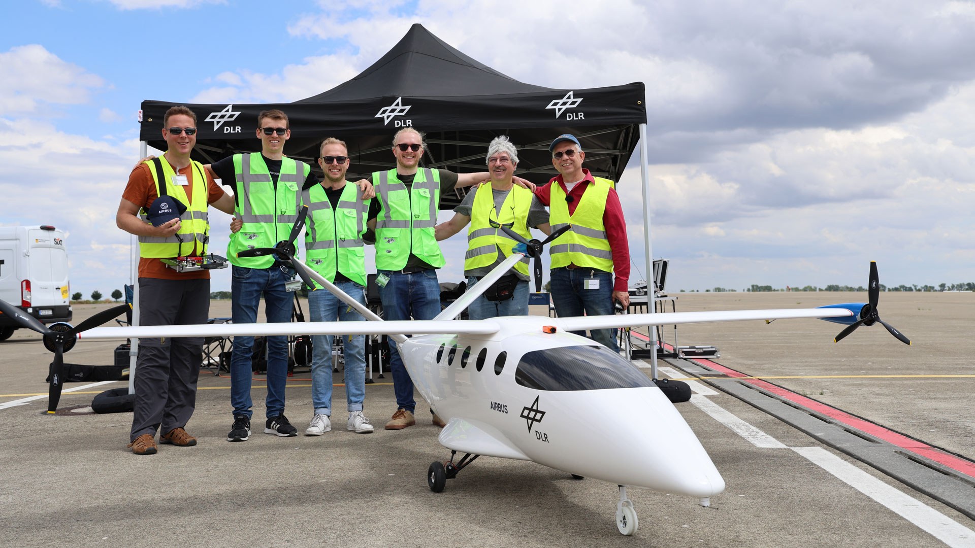 DLR team and HyBird at the National Test Center for Unmanned Aircraft Systems in Cochstedt