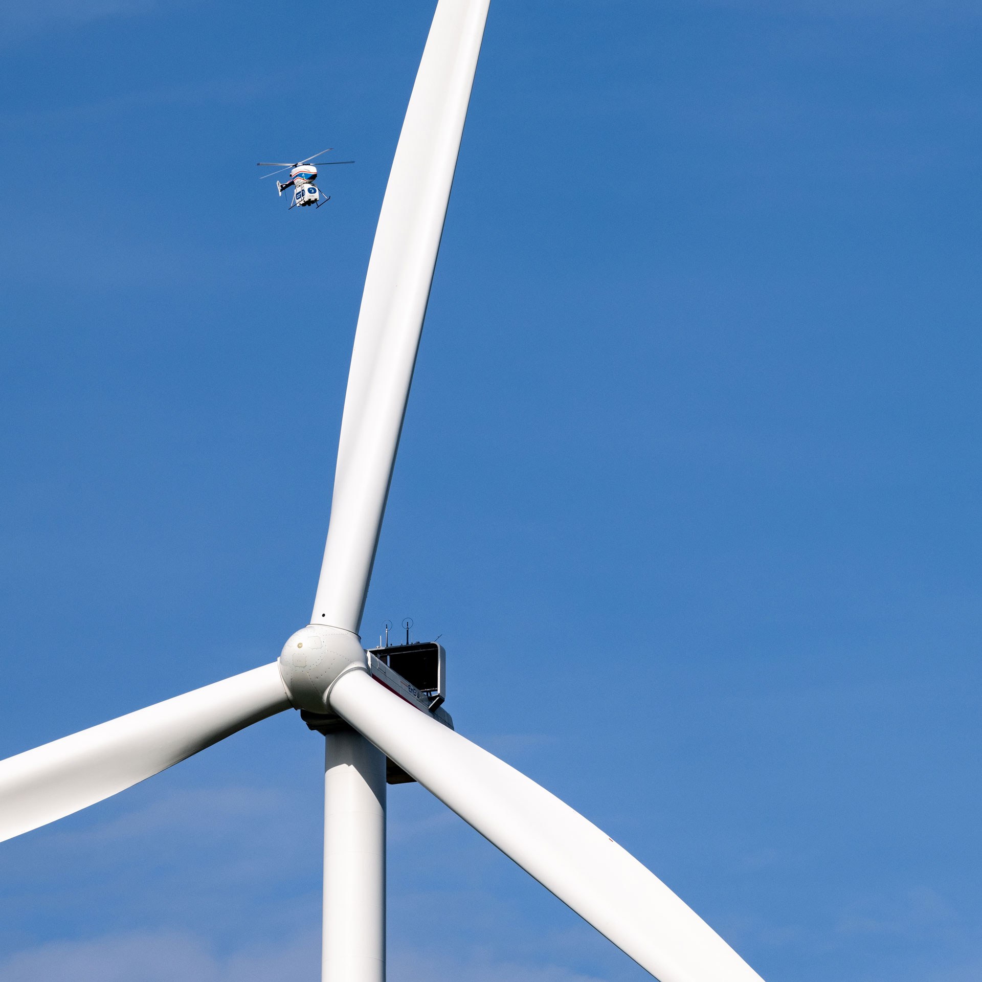 Approaching the wind turbine