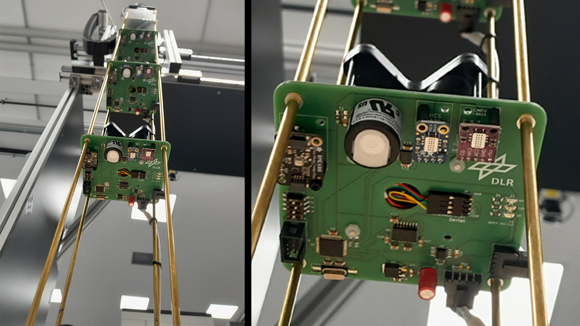 Sensor unit in the gas sensor array for measuring gas concentration, wind direction and wind speed