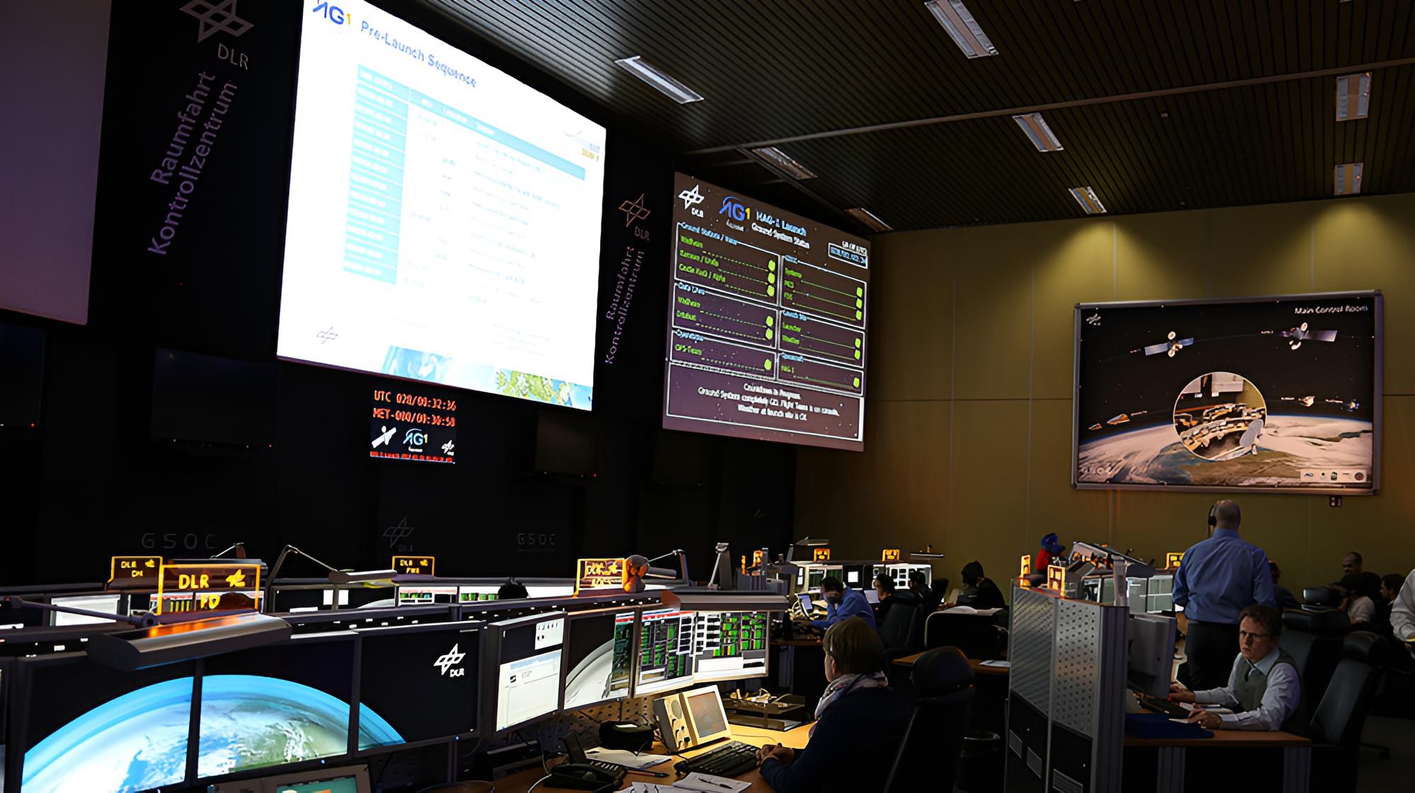 K1 during the launch of Hispasat 36W-1, view in the control room