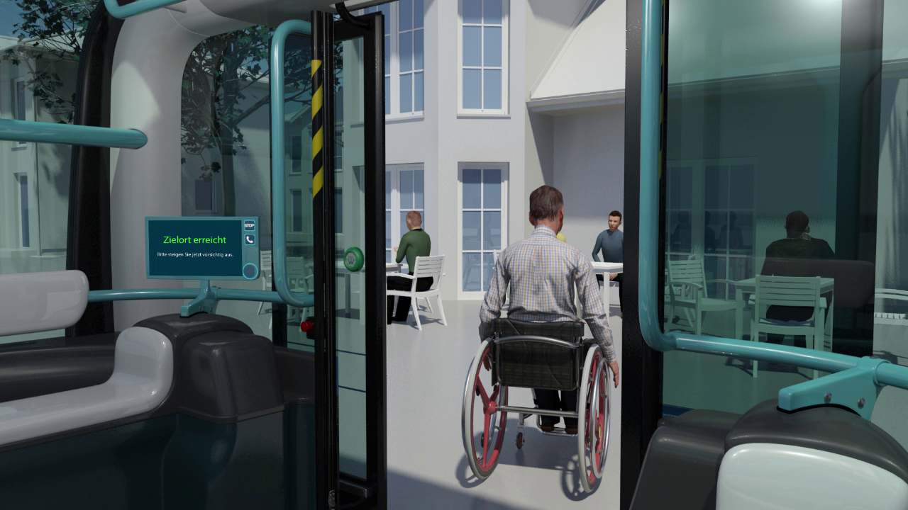 A 3D visualised representation of public transport for people with disabilities.