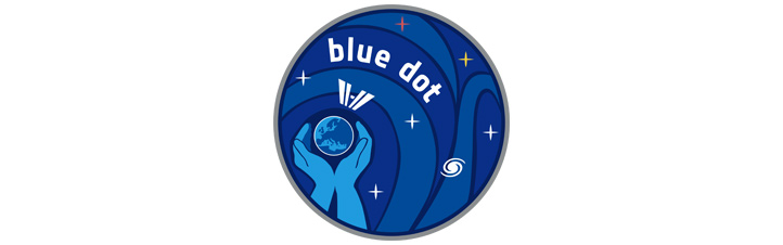 Das Logo zur Mission „Blue Dot“. Bild: ESA